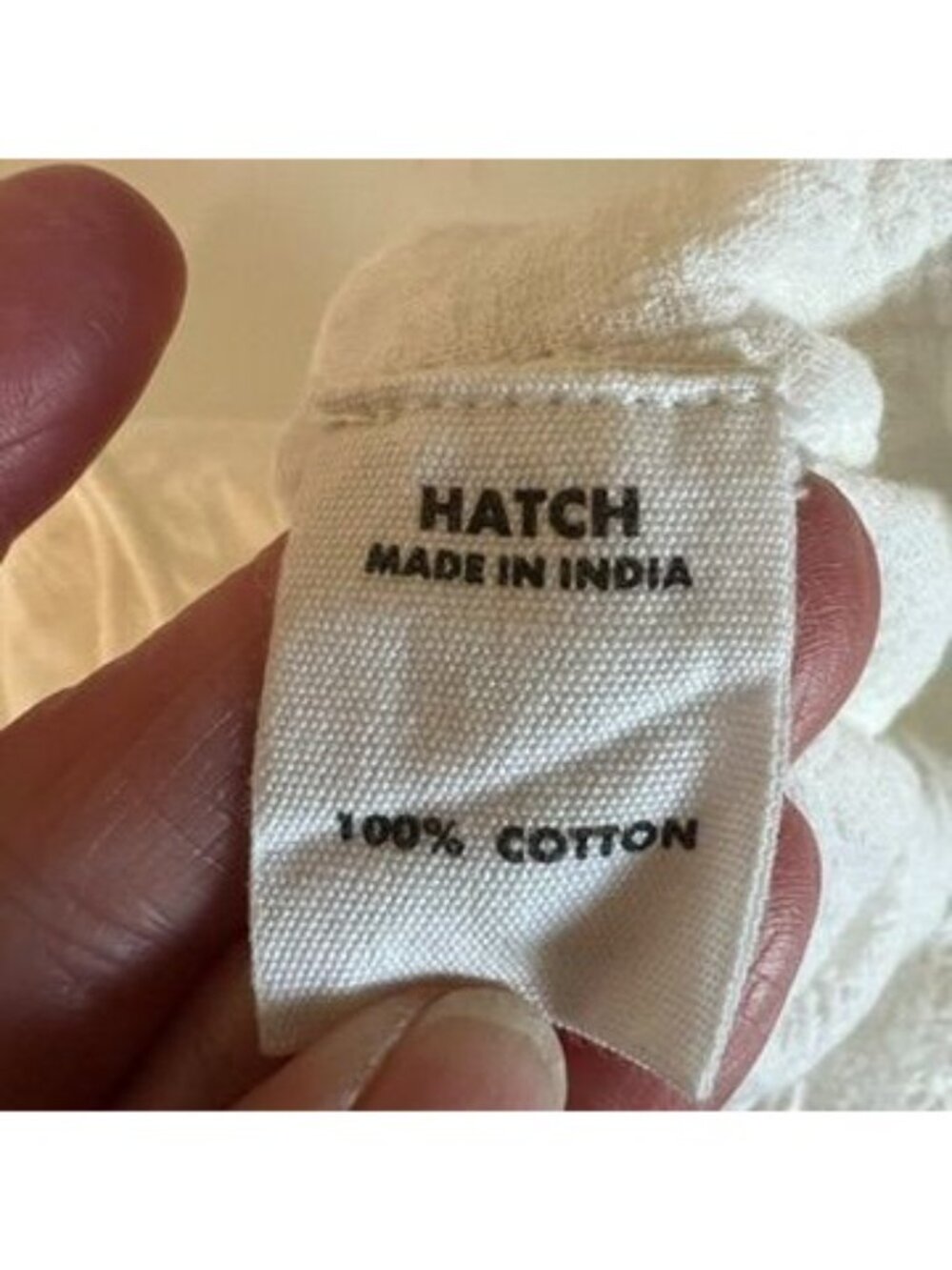 Hatch Henri Maternity Shorts White Cotton Gauze Smocked Boho Babymoon Sz 4/XL - Picture 10 of 12